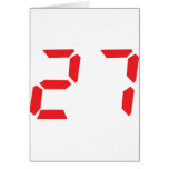 27 twenty-seven red alarm clock digital number cards