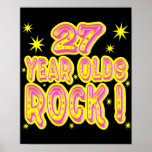 27 Year Olds Rock! (Pink) Poster Print