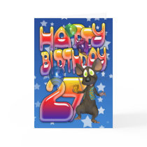 27th Birthday Card, Happy Birthday