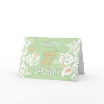 27th Birthday greeting card