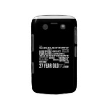 27th Birthday Party Greatest Twenty Seven Year Old Blackberry Bold Cases