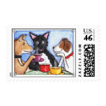 280  Dogs drinking coffee postage