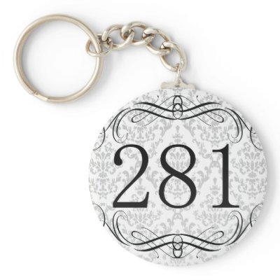 281 Area Code Key Chain by