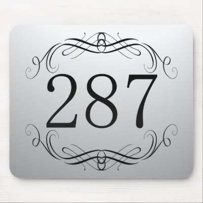  287 Area Code Mousepads by AreaCodes