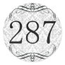 287 Area Code Round Sticker
