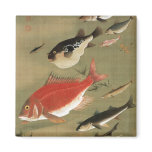 28. 群魚図, 若冲 Various Fishes, Jakuchū, Japan Art Refrigerator Magnet
