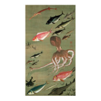 28. 群魚図, 若冲 Various Fishes, Jakuchū, Japan Art Poster