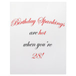 28 Birthday Spanking Letterhead Design