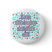 28 Red Dots Old Pinback Button