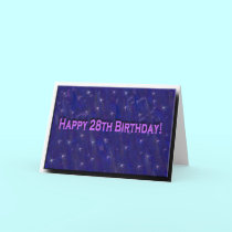 28th Birthday Card cards
