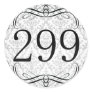 299 Area Code Round Sticker