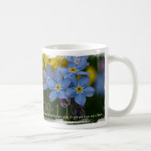 29:11 de Jeremiah - taza blanca con nomeolvides