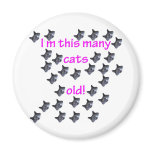 29 Cat Heads Old Refrigerator Magnets