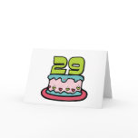 29 Year Old Birthday Cake Greeting Card
