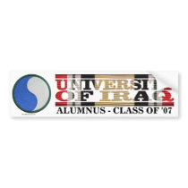 29th Infantry Division U of Iraq Alumnus Sticker Bumper Stickers