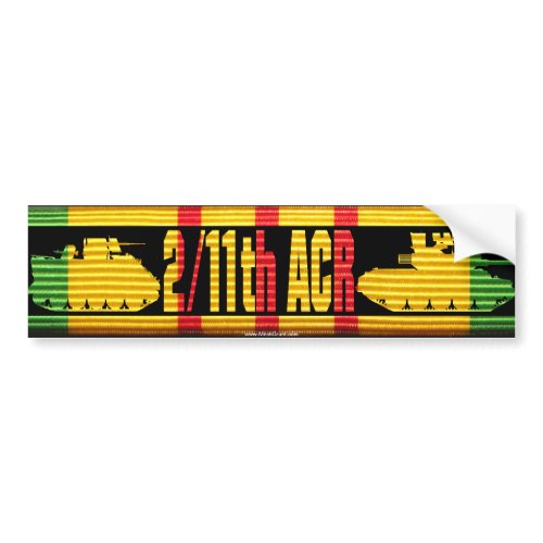 2/11th ACR VSM Ribbon Cut-Out Bumper Sticker zazzle_bumpersticker