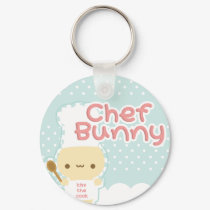 2 1/4" Chef Bunny Key Chain keychains
