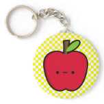 2 1/4" Red Apple Key Chain