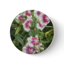 2-1/4" Round Button Elegent White Flower