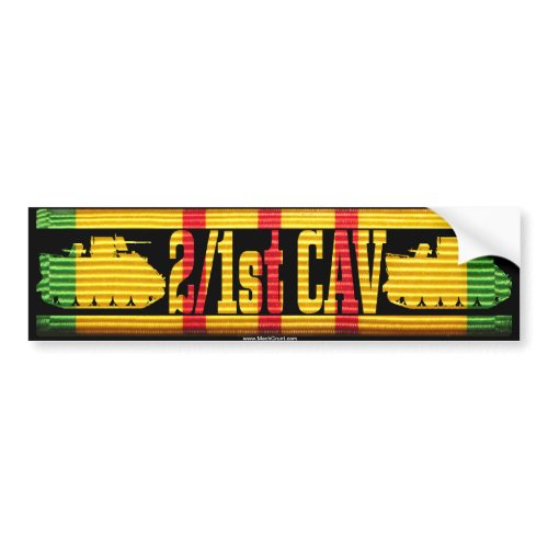 2/1st Cav ACAV Tracks Bumper Sticker bumpersticker