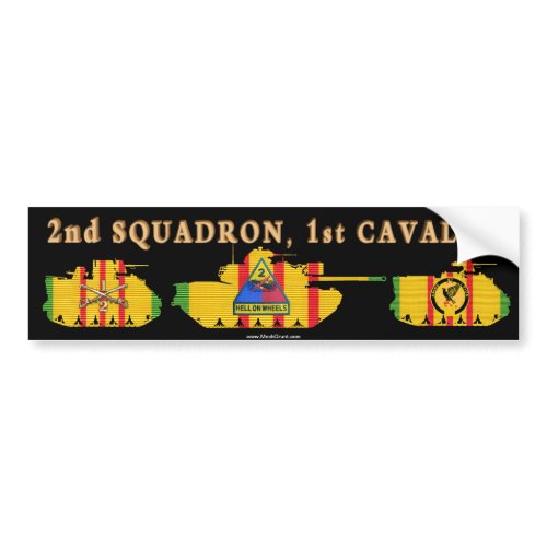 2/1st Cavalry VSR Armored Vehicles Bumper Sticker bumpersticker