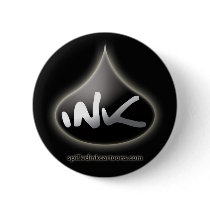 2.25" Ink Drop Button - Black by Spilled_Ink 2.25" Ink Drop Button - Black