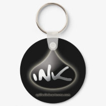 2.25" Ink Drop Key Chain - Black keychains