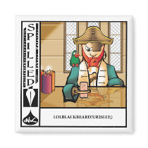 2.25" Spilled Ink Pirate Texting Magnet by Spilled_Ink 2.25" Spilled Ink Pirate Texting Magnet