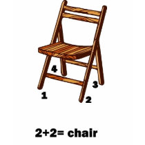 2+2=chair t-shirts by cheesecubes 2+2=chair t-shirts