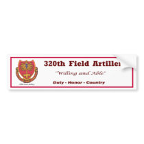 2/320th Field Artillery Bumper Sticker bumper stickers