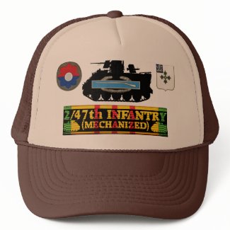 2/47th Inf. (Mech) M113, CIB & Insignia Hat