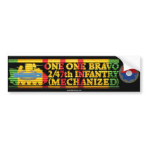 2/47th Inf. Mech. One One Bravo Bumper Sticker