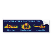 2/47th Inf. "Panthers Did It All" Sticker Bumper Stickers