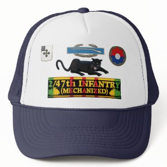 2/47th Infantry (Mech) Panther CIB & Insignia Hat