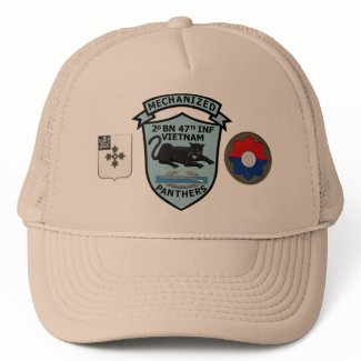 2/47th Infantry New Panthers Patch Cap Mesh Hats