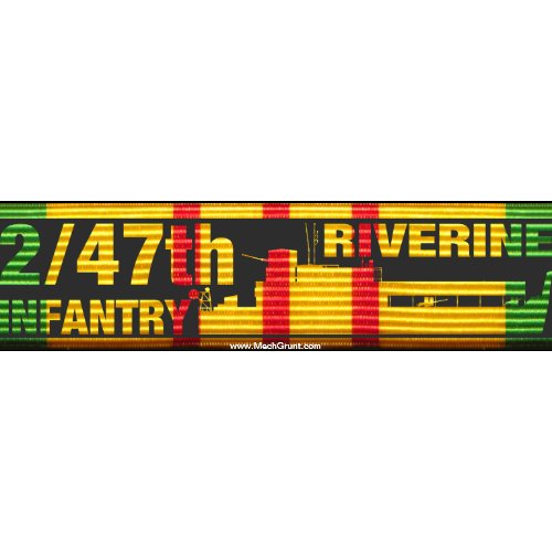 2/47th Riverine Infantry ATC Ribbon Sticker zazzle_bumpersticker