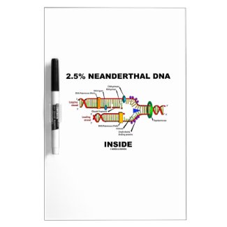 2.5% Neanderthal DNA Inside (DNA Replication) Dry Erase Boards