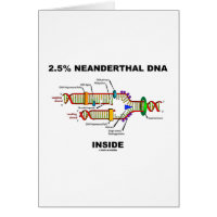 2.5% Neanderthal DNA Inside (DNA Replication) Greeting Card