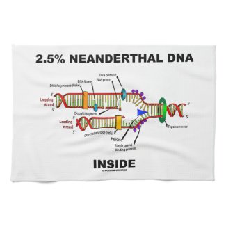 2.5% Neanderthal DNA Inside (DNA Replication) Towel