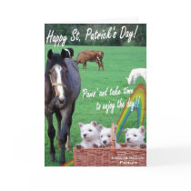 2. Adorable Westie Puppies St. Patrick's Card