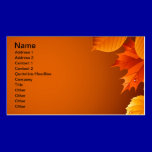 2.ai Orange Autumn Leaves business cards