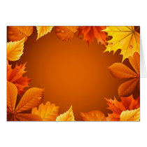 2.ai Orange Autumn Leaves Greeting Cards