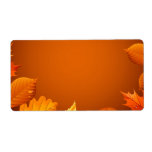 2.ai Orange Autumn Leaves Custom Shipping Labels