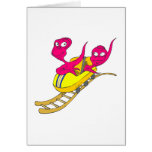 2 Aliens on a coaster Card