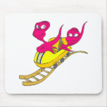 2 Aliens on a coaster Mouse Pad