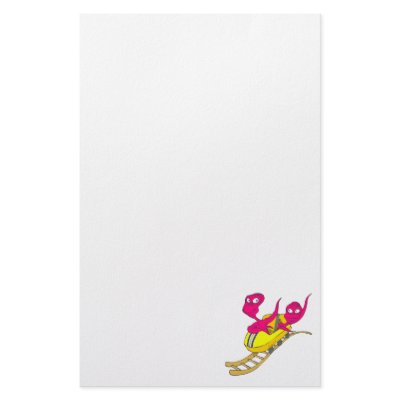 2 Aliens on a coaster Stationery by alien_nation