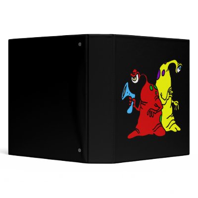 2 armed aliens hunting 3 ring binder by alien_nation