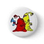 2 armed aliens hunting pinback buttons