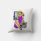 2 Blonde Ham Radio Pin Up Girls Pillow Customize Zazzle