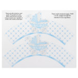 2 Blue Carriage Baby Personalized Cupcake Wrappers flyers